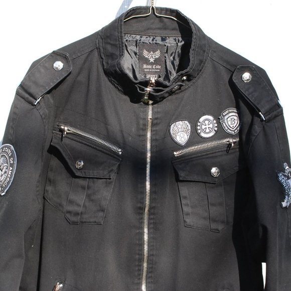 Black Jacket Airbone USA Zipper Black Code Jacket